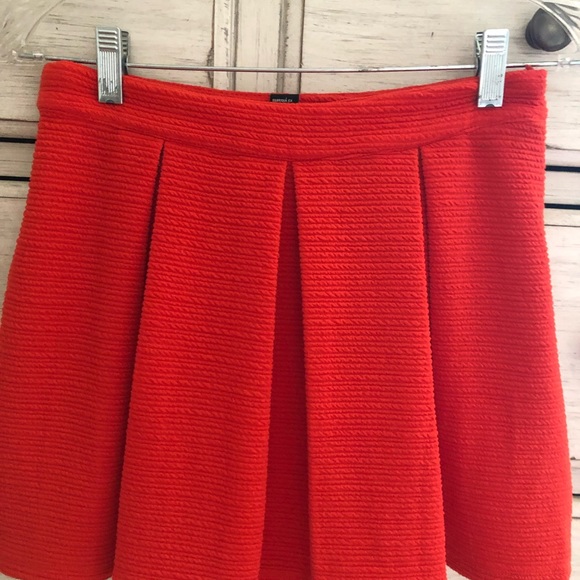 Bright orange vibrant mini skirt - Picture 5 of 10